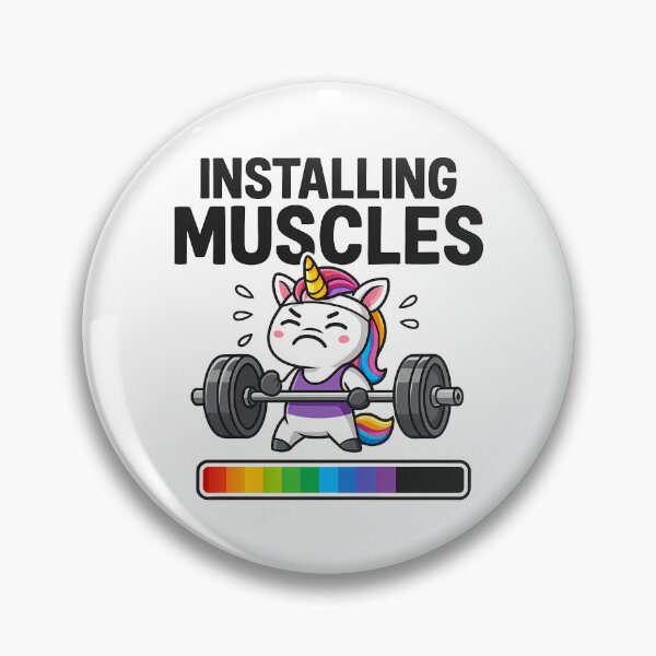 Item preview, Installing Muscles: Funny Gym Unicorn Progress designed and sold by k3rstman1.