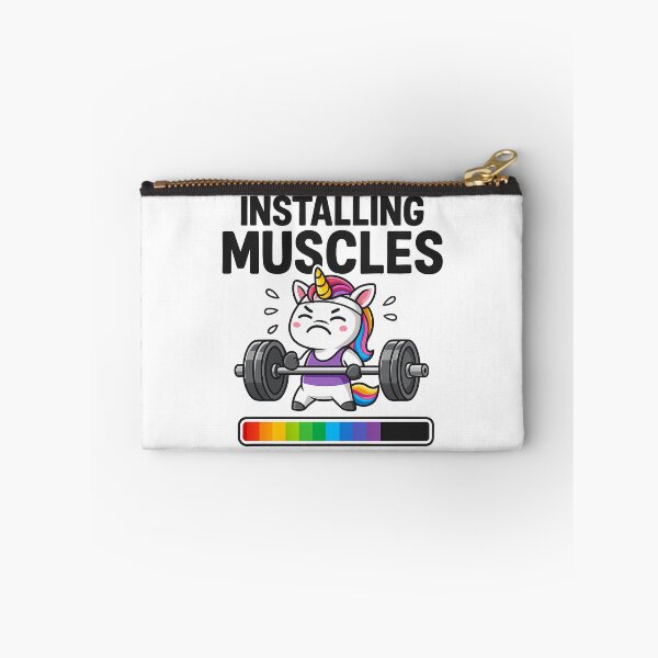 Item preview, Installing Muscles: Funny Gym Unicorn Progress designed and sold by k3rstman1.