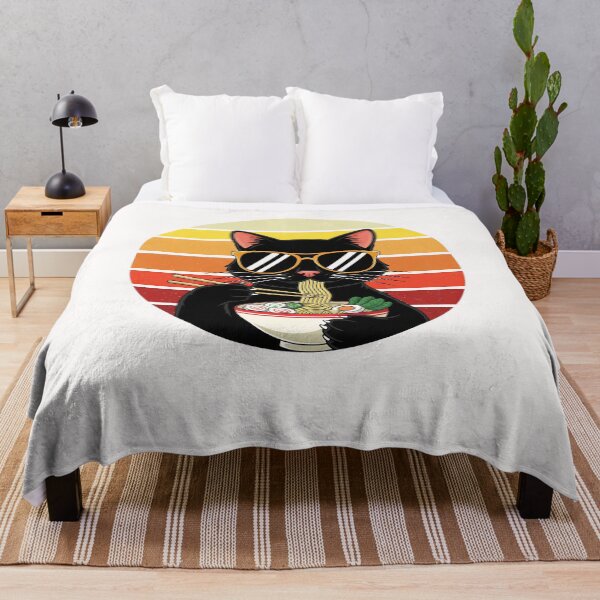 Item preview, Anime Ramen Cat Retro Japanese Noodles Kawaii Cat designed and sold by cawtoon.