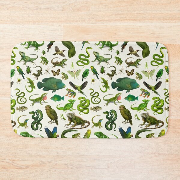 Item preview, Wild World in Green Retro Illustration Wildlife Chart designed and sold by kakarikihill.