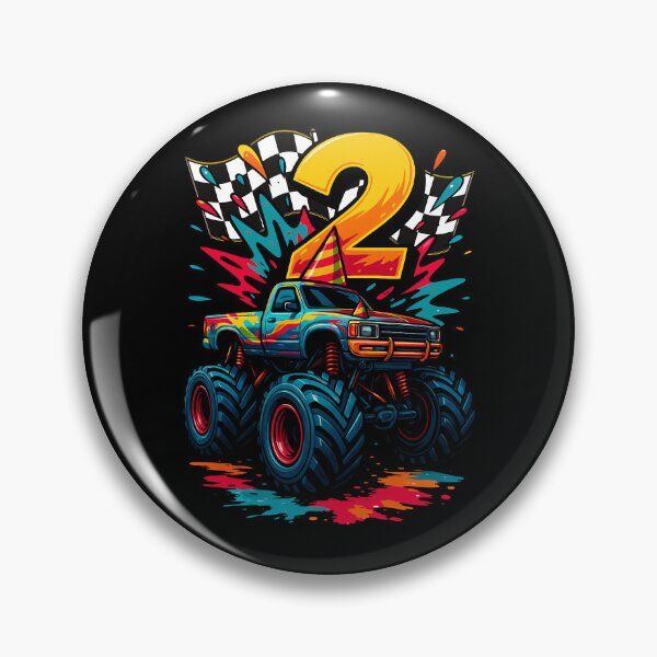 Item preview, Monster Truck Colorful 2nd Birthday 2 Years Old Bday Boys Kids designed and sold by rafaeltto.
