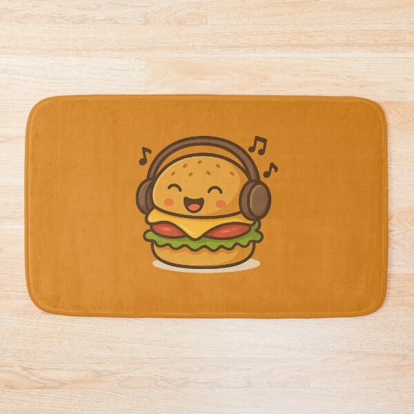 Item preview, Happy Kawaii Burger – Fun Cheeseburger with Music designed and sold by urudesign.