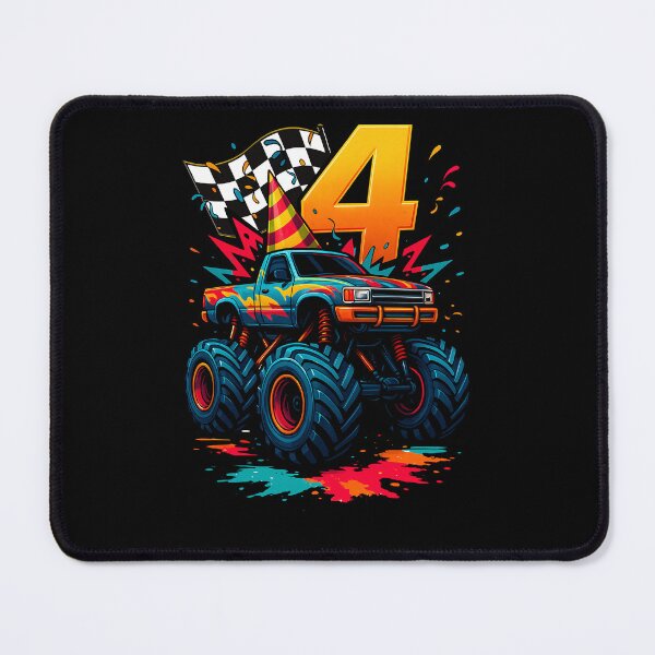 Item preview, Monster Truck Colorful 4th Birthday 4 Years Old Bday Boys Kids designed and sold by rafaeltto.