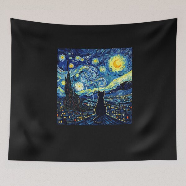 Item preview, Cat Starry Night Van Gogh Cat For Cat Lover Cat Mom Cat Dad  designed and sold by cawtoon.
