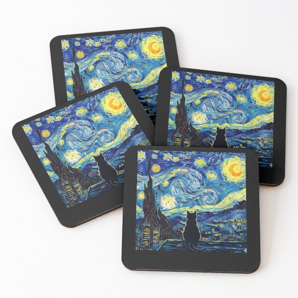 Item preview, Cat Starry Night Van Gogh Cat For Cat Lover Cat Mom Cat Dad  designed and sold by cawtoon.