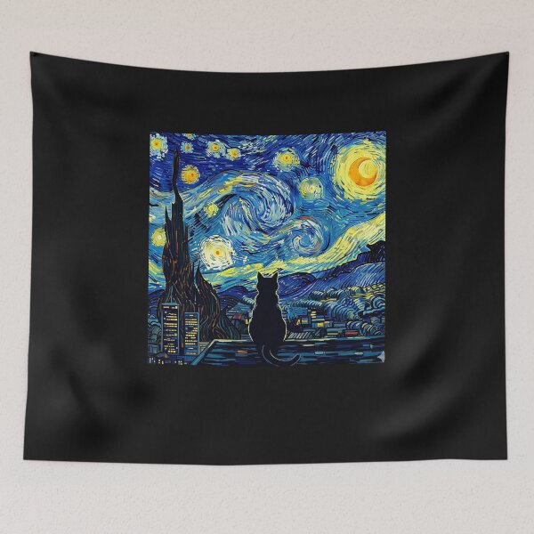 Item preview, Cat Starry Night Van Gogh Cat For Cat Lover Cat Mom Cat Dad  designed and sold by cawtoon.