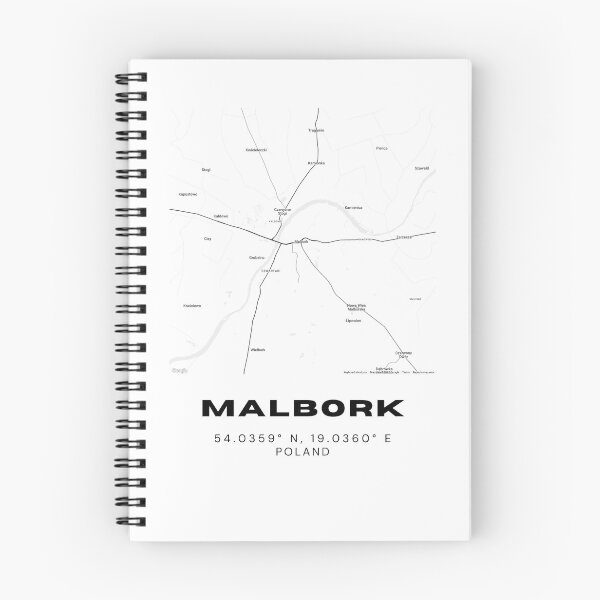 Item preview, Malbork Poland Map | Minimalist Black & White City Poster designed and sold by RM-Journey.
