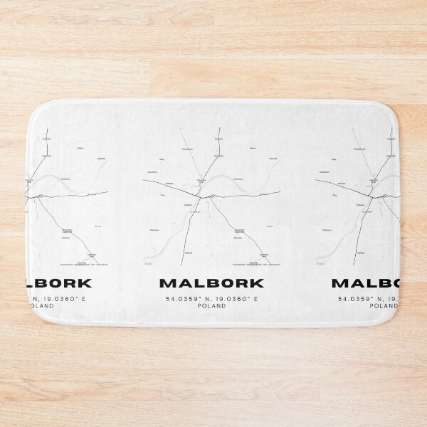 Item preview, Malbork Poland Map | Minimalist Black & White City Poster designed and sold by RM-Journey.
