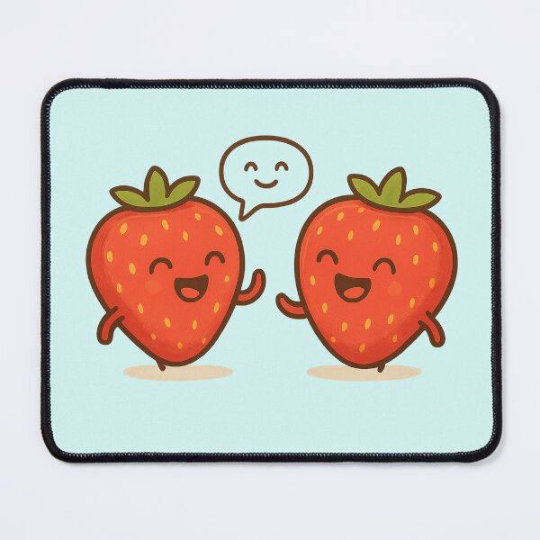 Item preview, Kawaii Strawberries – A pair of cheerful and fun fruits designed and sold by urudesign.