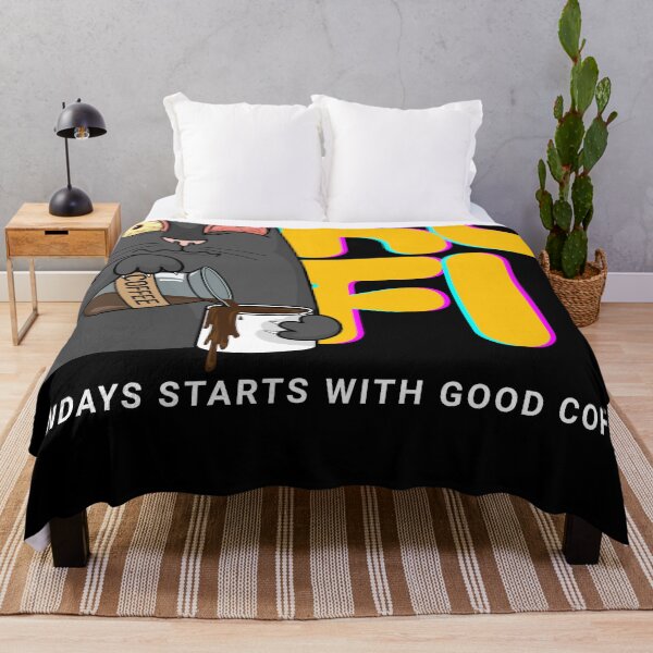 Item preview, ☕? “KOFI – Mondays Start with Good Coffee” | Funny Hungover Cat Coffee T-Shirt for Tired Coffee Lovers designed and sold by PupmeowTs.