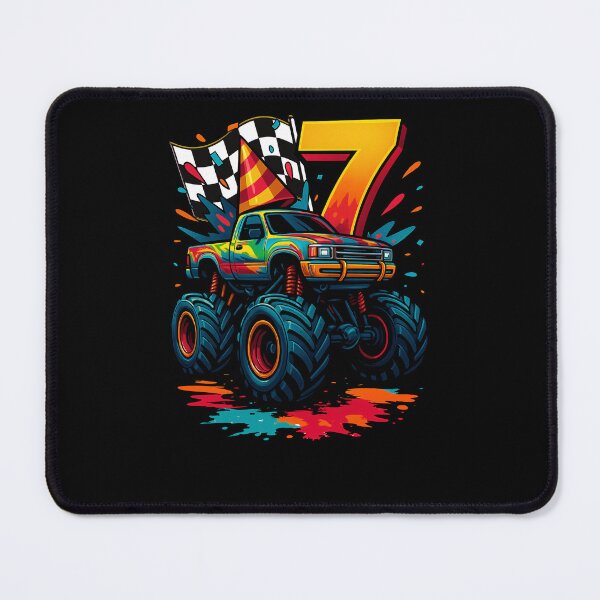 Item preview, Monster Truck Colorful 7th Birthday 7 Years Old Bday Boys Kids designed and sold by rafaeltto.