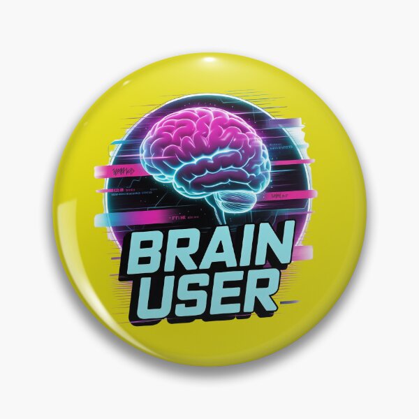 Artikelvorschau, „Brain User – Cyberpunk Neon Glitch Design“ entworfen und verkauft von HolisticFurArt.