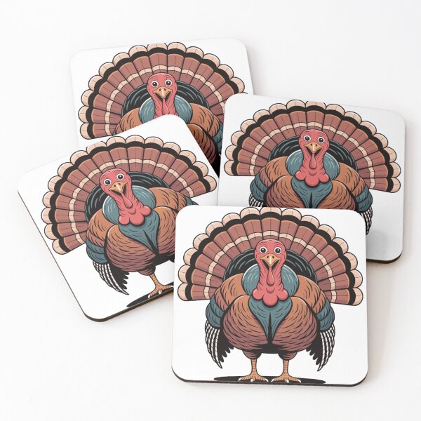 Item preview, Colorful Cartoon Turkey with Fanned Tail - Thanksgiving Illustration designed and sold by Royalsticker.