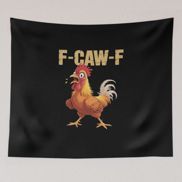 Item preview, Funny F-Caw-F Chicken  designed and sold by agnesabbott.