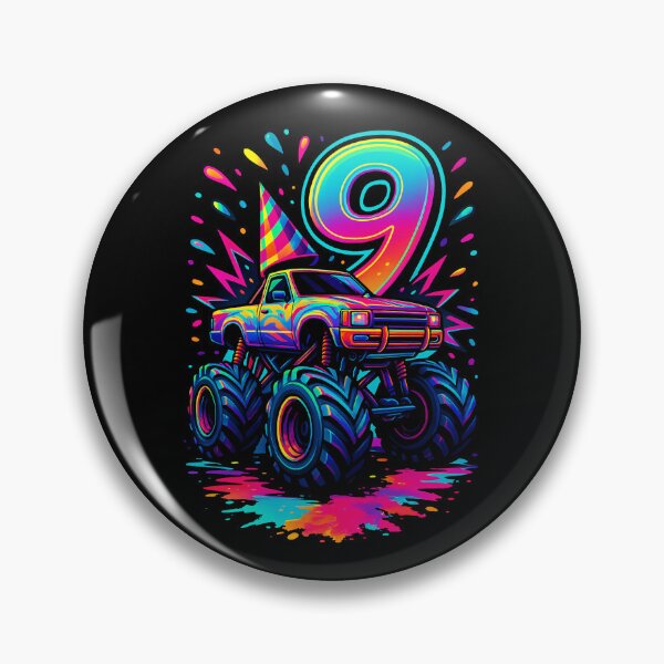 Item preview, Monster Truck Colorful 9th Birthday 9 Years Old Bday Boys Kids designed and sold by rafaeltto.
