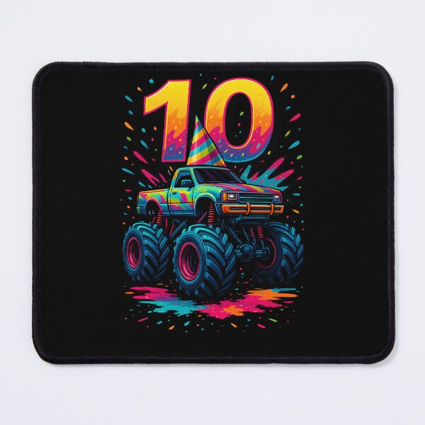 Item preview, Monster Truck Colorful 10th Birthday 10 Years Old Bday Boys Kids designed and sold by rafaeltto.