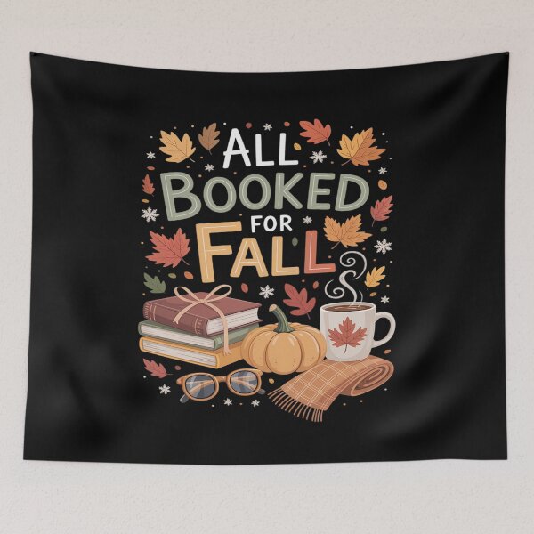 Item preview, All Booked for Fall Autumn Reading Cozy Bookish Fall Vibes designed and sold by tabdejinti.