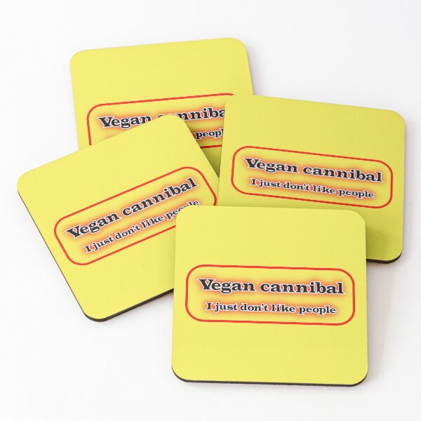 Item preview, Vegan cannibal I just don’t like people, red on yellow designed and sold by mntimg.