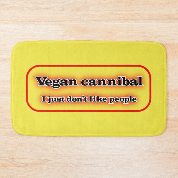 Item preview, Vegan cannibal I just don’t like people, red on yellow designed and sold by mntimg.