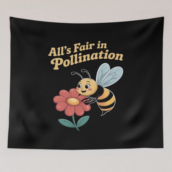 Item preview, All's Fair in Pollination Eco Bee Floral Graphic designed and sold by ticlitule.