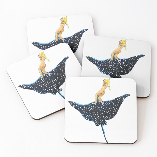 Item preview, Blonde surfing Eagle ray designed and sold by Sydnie Collins.
