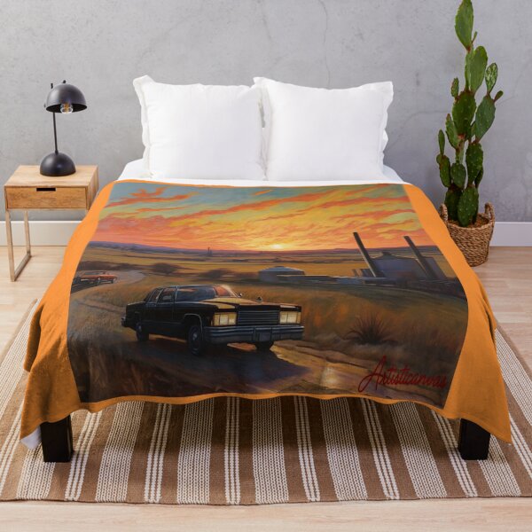 Item preview, "American Rural Sunset: Vintage Car on Country Road" designed and sold by Artisticanvas.