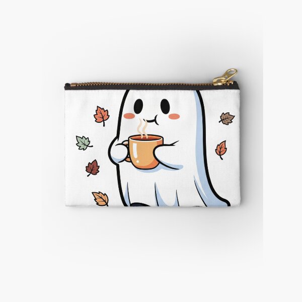 Item preview, Cute Cozy Ghost Sipping Tea – Kawaii Halloween Sticker designed and sold by Lyesink.