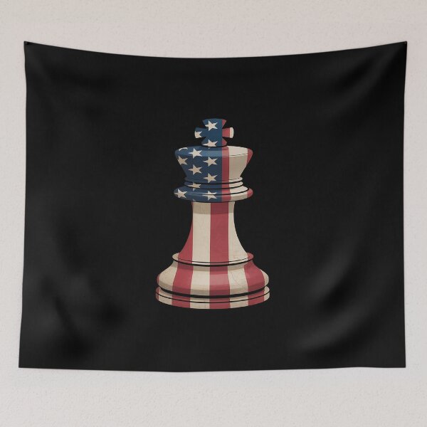 Item preview, American Flag King Piece Patriotic Chess Player USA designed and sold by BiellaSar.