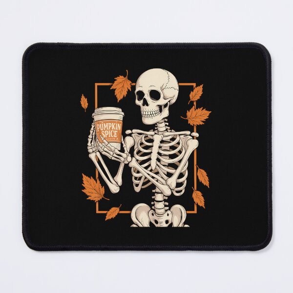 Item preview, Halloween Skeleton Pumpkin Spice Latte Syrup Creamer designed and sold by ValerieRodrigue.