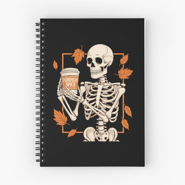Item preview, Halloween Skeleton Pumpkin Spice Latte Syrup Creamer designed and sold by ValerieRodrigue.
