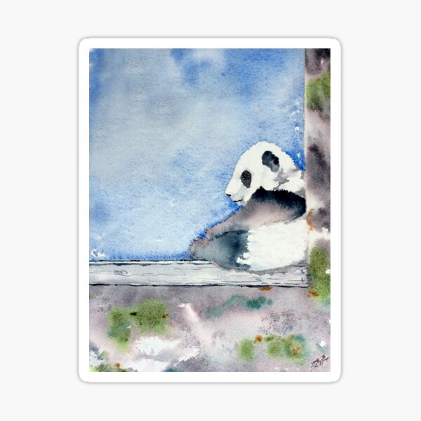 Pondering Panda Sticker