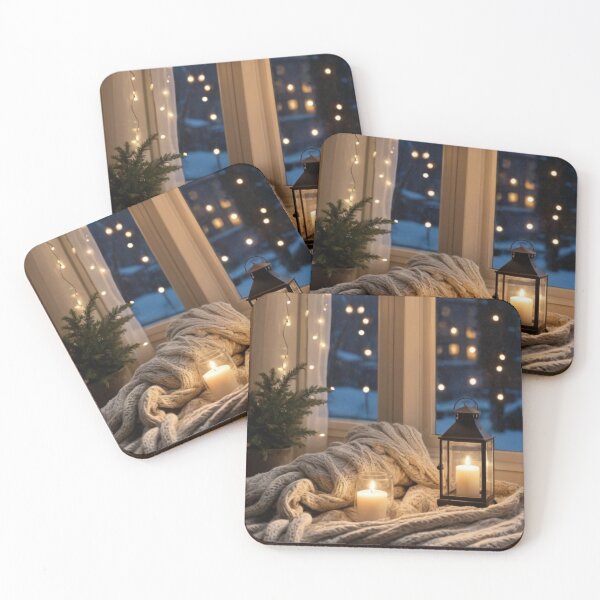 Item preview, Winter Window Glow | Cozy Candlelit Scene with Snowy View designed and sold by Jade Ado.