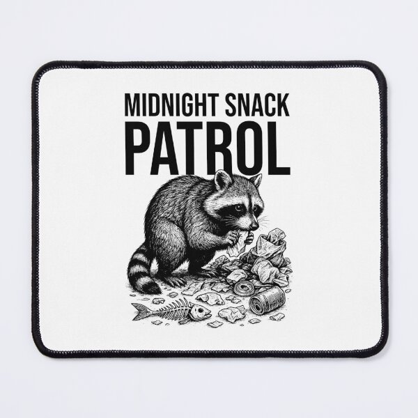 Item preview, Midnight Snack Patrol – Funny Raccoon Trash Panda Design designed and sold by xndrlab.