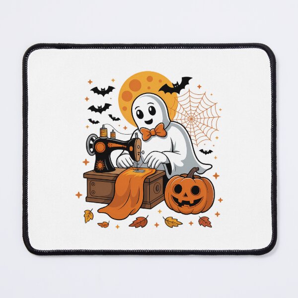 Item preview, Sewing Ghost Cute Halloween designed and sold by Sunset4Bones.