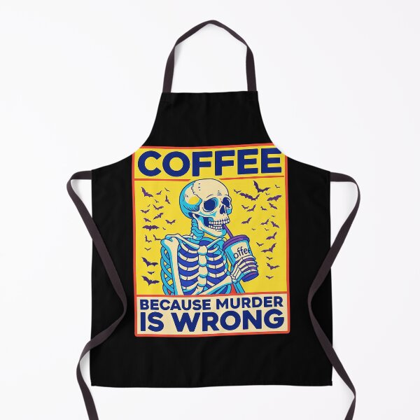 Item preview, Coffee Because Murder Is Wrong Skeleton Drinks Coffee Funny designed and sold by trangtuyet.