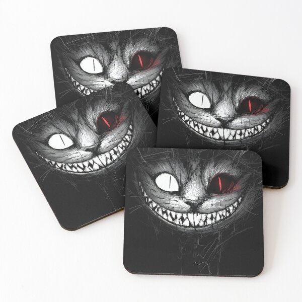 Item preview, Split-Eyed Horror Cheshire Cat – Twisted Grinning Feline Sketch Art designed and sold by Skolyak.