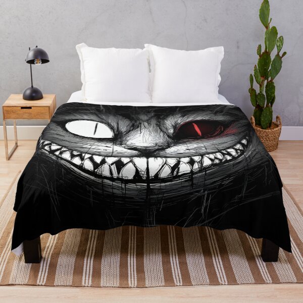 Item preview, Split-Eyed Horror Cheshire Cat – Twisted Grinning Feline Sketch Art designed and sold by Skolyak.