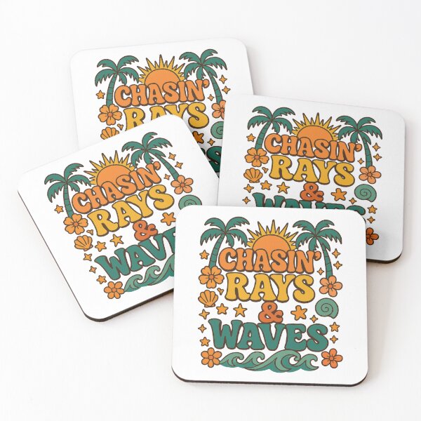 Item preview, Chasin’ Rays and Waves – Retro Beach Vibes Summer Surfing Quote Design designed and sold by inkoutninja.