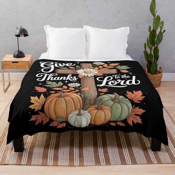 Item preview, Give Thanks to The Lord Fall Pumpkin Thanksgiving Christian designed and sold by Sunset4Bones.