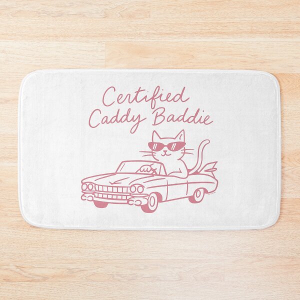 Item preview, Certified Caddy Baddie, Pink Retro Line Drawing designed and sold by Automotive Art by Greg.