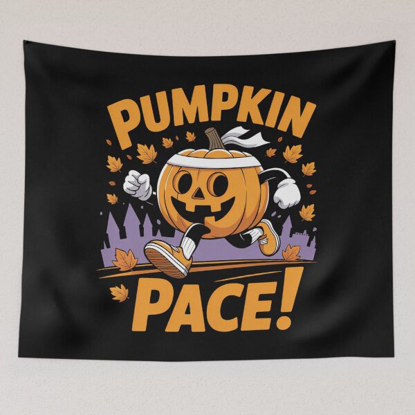 Item preview, Runner Halloween Pumpkin Running Marathon Team designed and sold by Sunset4Bones.