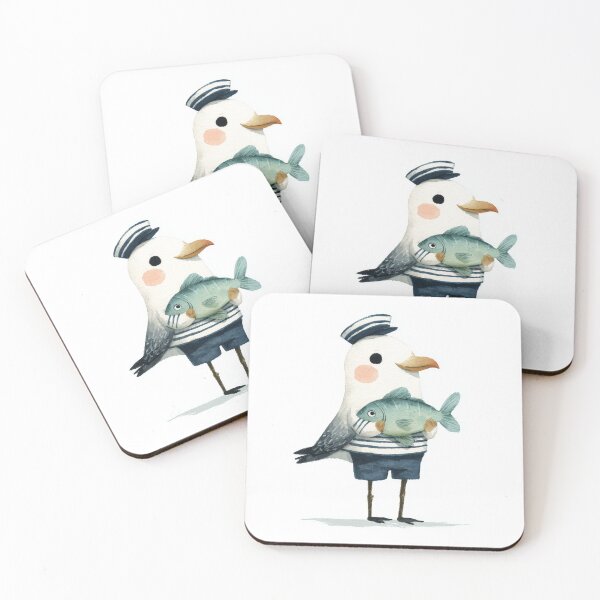 Item preview, Seagull and Fish Cartoon designed and sold by Rtymer.