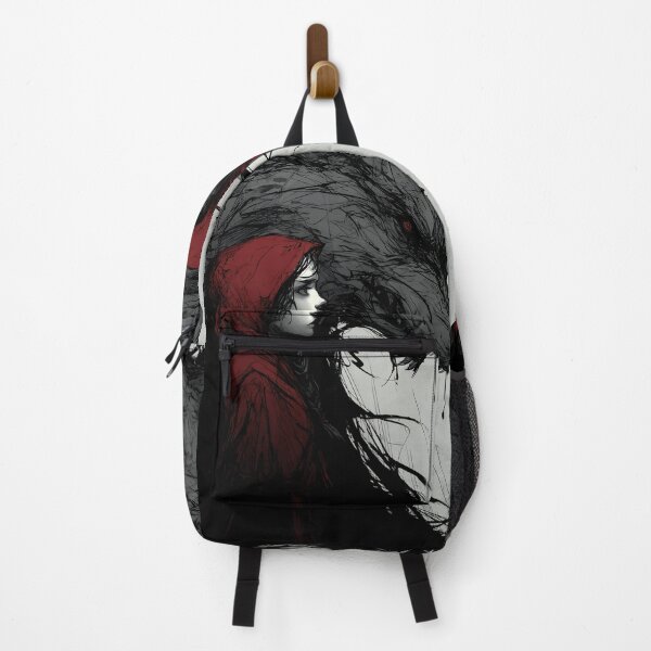 Item preview, Bound by Shadows – Red and the Wolf Dark Fairytale Art designed and sold by Skolyak.