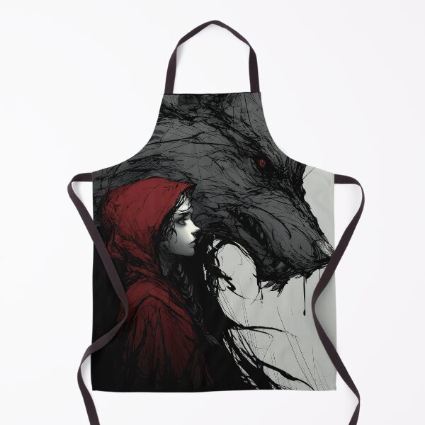 Item preview, Bound by Shadows – Red and the Wolf Dark Fairytale Art designed and sold by Skolyak.