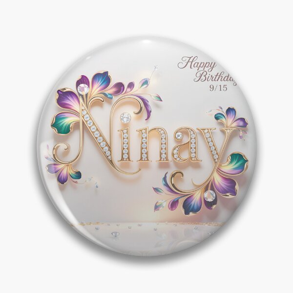 Item preview, Elegant Ninay Birthday Design  Happy 915 designed and sold by Robert Prince.