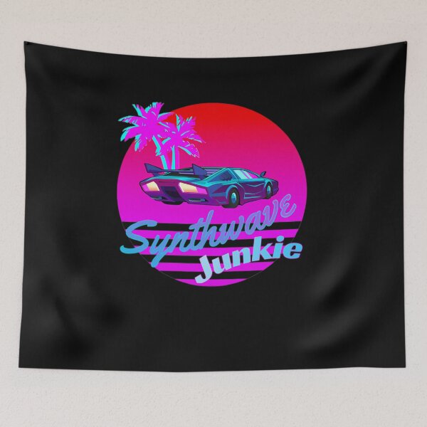 Item preview, Synthwave Junkie (Cyberpunk Style) designed and sold by AmylahP.