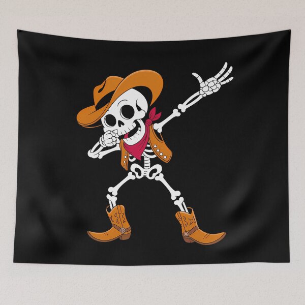 Item preview, Dabbing Skeleton Cowboy Halloween designed and sold by Sunset4Bones.