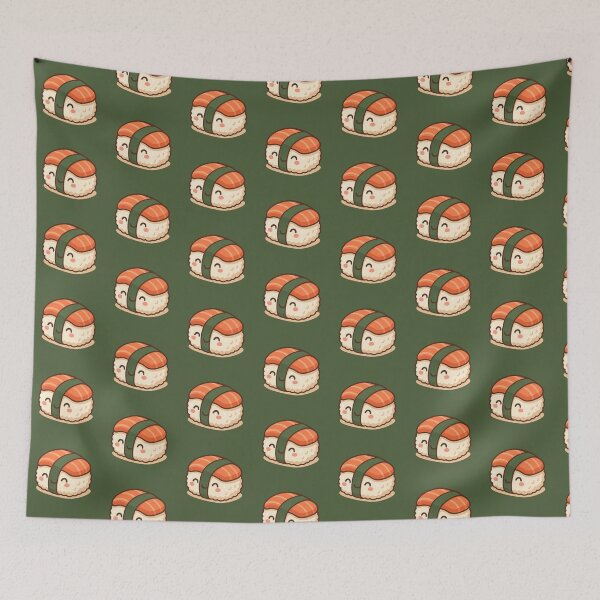 Item preview, Kawaii Happy Sushi – Adorable Japanese Food Design designed and sold by urudesign.
