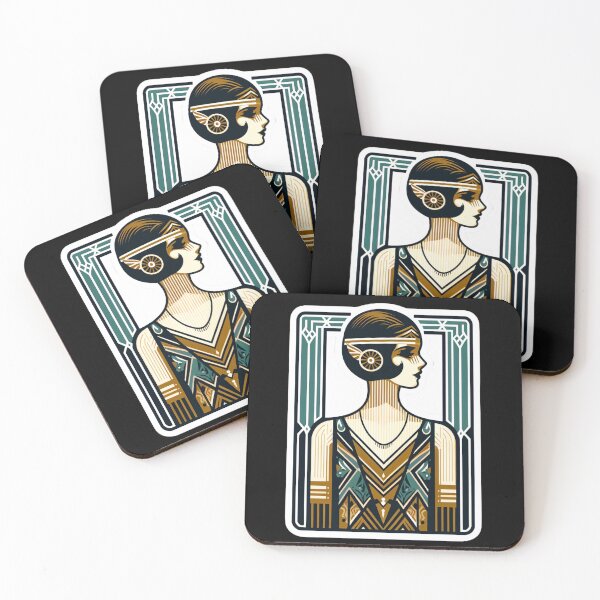 Item preview, Art Deco Flapper Women Digital Prints Roaring Twenties Style designed and sold by PinUpPizzazz.