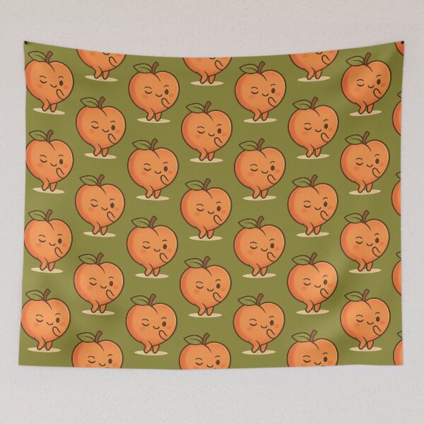 Item preview, Funny kawaii peach winking designed and sold by urudesign.